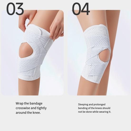 Open Patella Knee Brace with Side Stabilizer Pain Relief Meniscus Tear Compression Sleeve Men Women Running Injury Recovery Knee Support Wrap