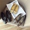 2025 Frühling Sommer Schuhe Damen Ballerinas Eckige Zehenpartie Weiche Damen Markenschuhe Mode Ballerinas Schwarz Gold