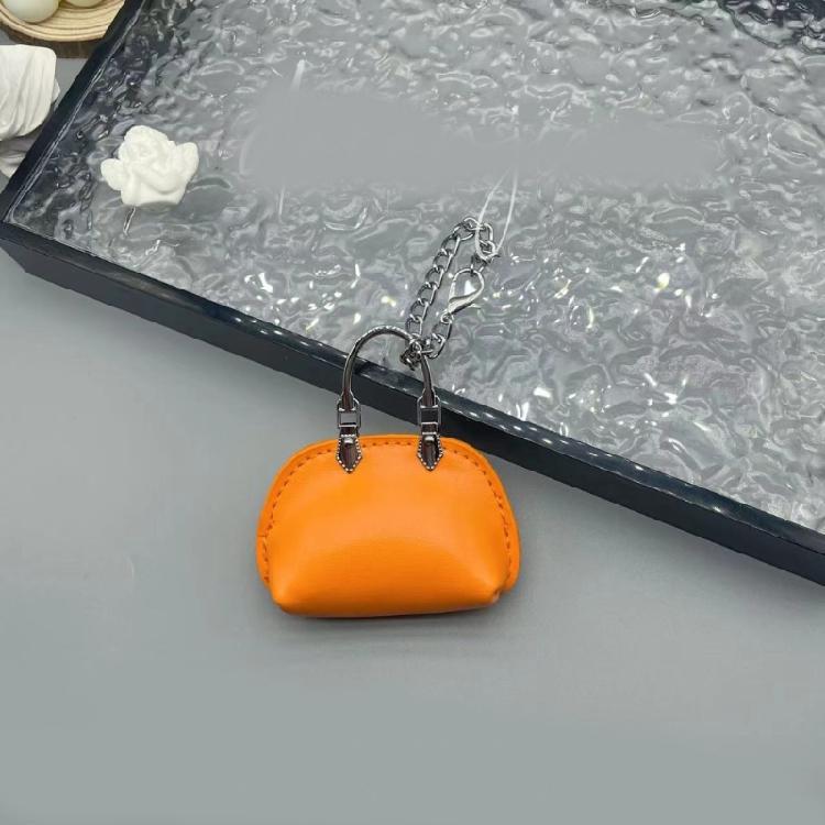 Small Keychain Bags Pendant Fashion PU Leather Keyring Decors for Women Bag Charm for Travel Sports and Daily Use