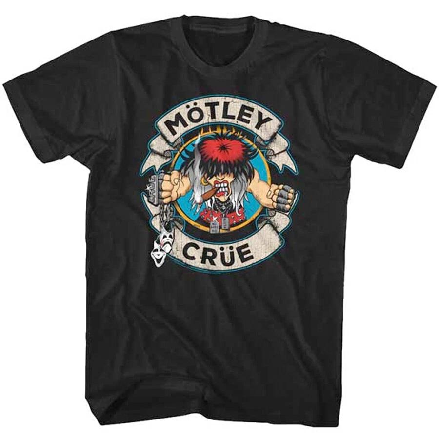 Motley Crue-Motley Crue-Toon Circle-Large Black T-shirt XXXXL