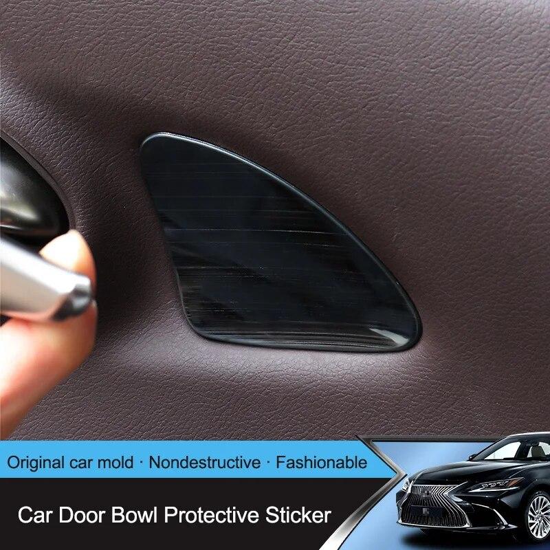 TAJAIN Car Inner Door Bowl Handle Sequins Sticker Covers For Lexus ES200260300H 18-22 4Pcs Stainless Steel Moulding Accessories