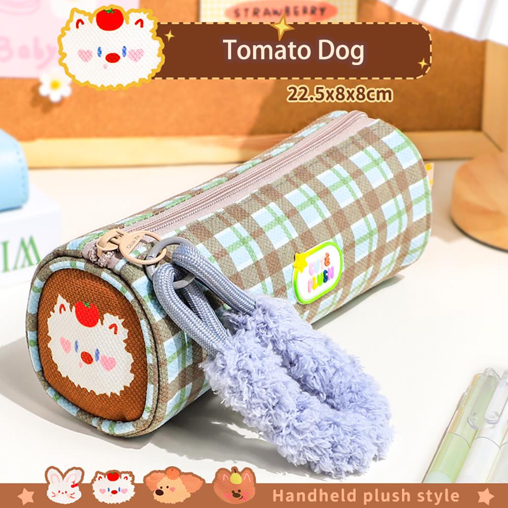 

Pencil Case New High Beauty Non collision Stationery Box Pencil Case Grid Pattern Handheld Stationery, Student Gift