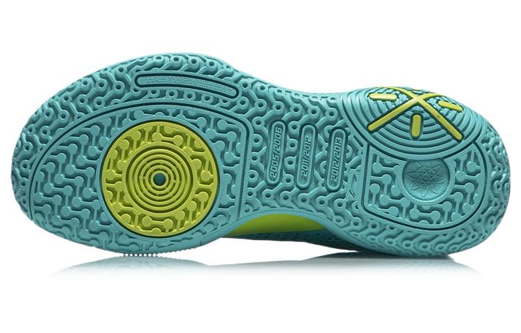 Li Ning All City 9 V1.5 Kids & Youth Low top Performance Basketball Shoes Sea Wave Blue ABPR033-4