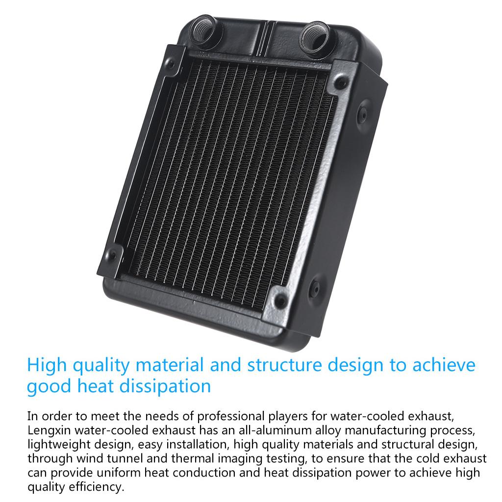 Aluminum Water Cooling Radiator 18 Tubes Heat Exchanger CPU Heatsink Cooler Fast Heat Dissipation for PC Computer