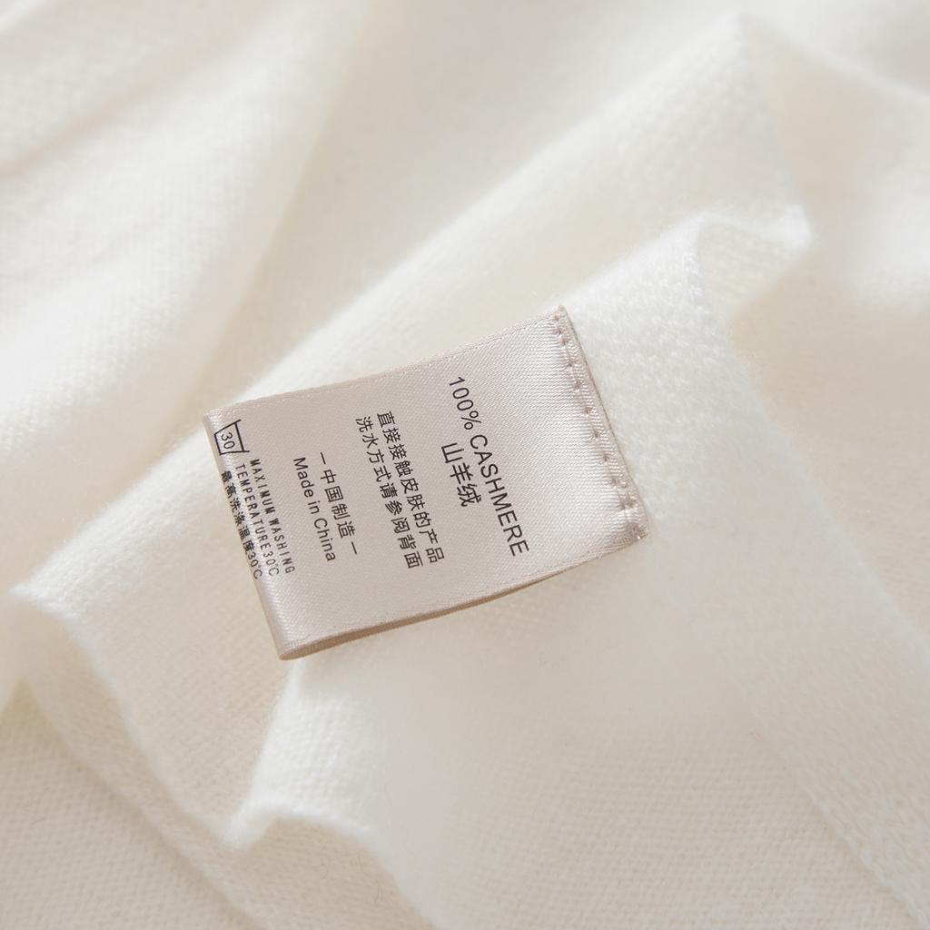 100% Pure Cashmere Triangular Scarf, Warm, Light Luxury and High-end Knitted Neck Protection Headscarf, Small Scarf Shawl