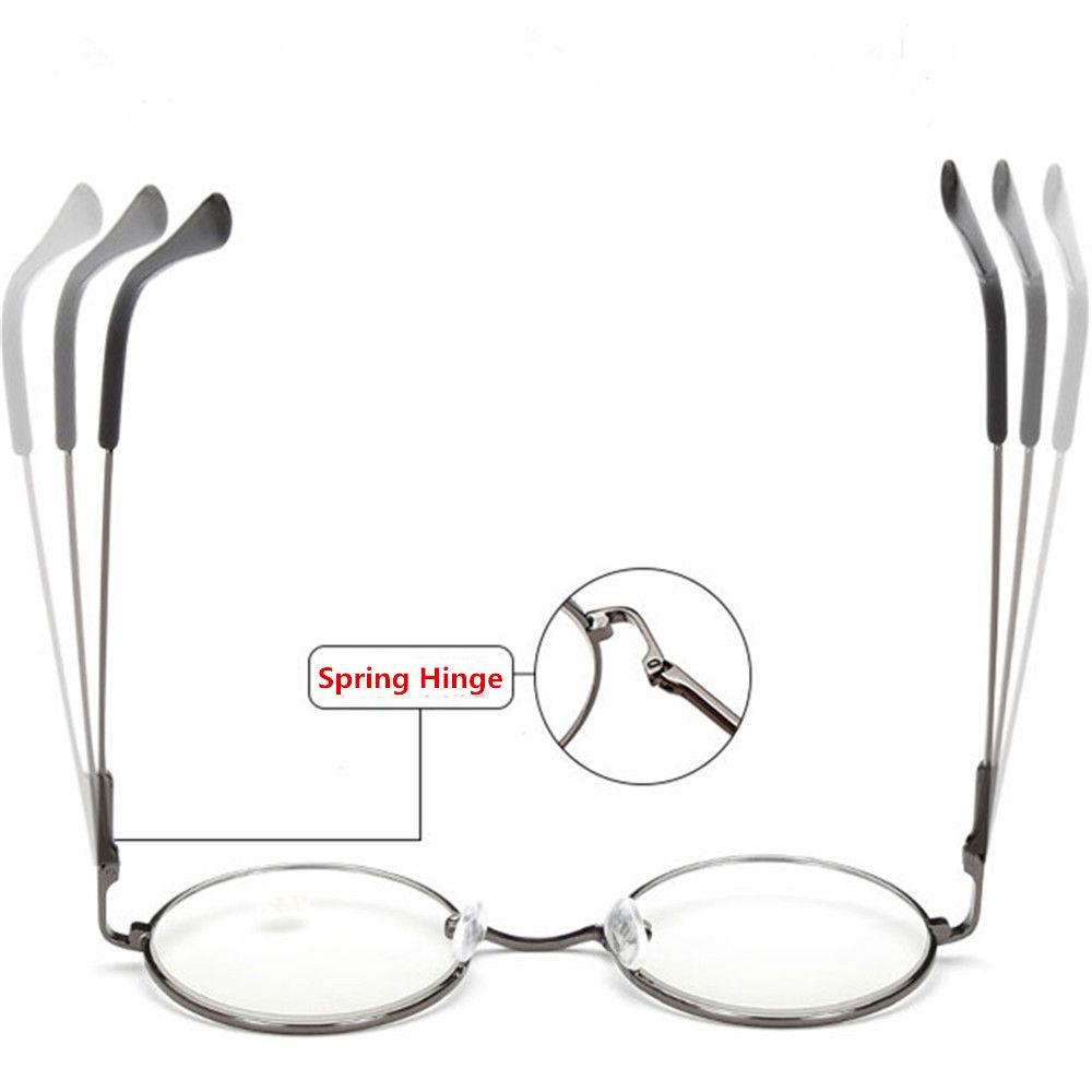 Flexible Portable Metal Spring Hinge Round Ultra Light Resin +1.00~+4.0 Diopter Reading Glasses Vision Care Eyeglasses