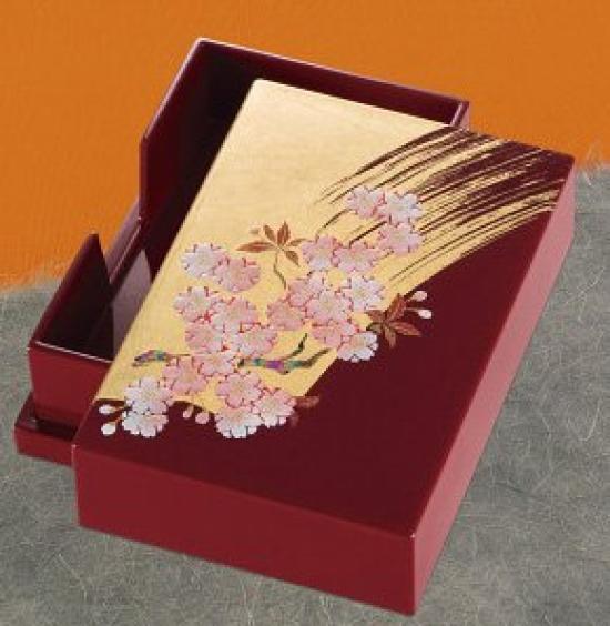 HAKUICHI Princess Sakura Business Card Holder, Kanazawa Western Gold Leaf, A103-02001