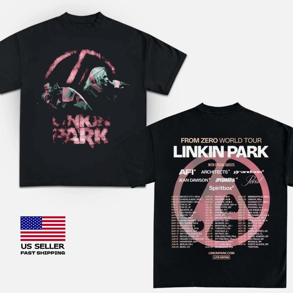Продажа Футболка Linkin Park From Zero World Tour 2025, Унисекс Футболка Linkin Park Концерт 2025 XL