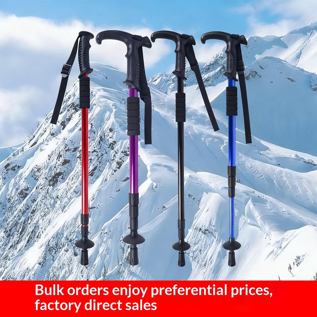 Outdoor Trekking Sticks Telescopic Walking Poles Aluminum Alloy