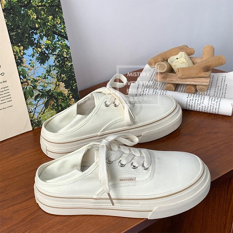Summer New Foot-stepping Two-wearing Canvas Shoes Women's Versatile Board Shoes 1717