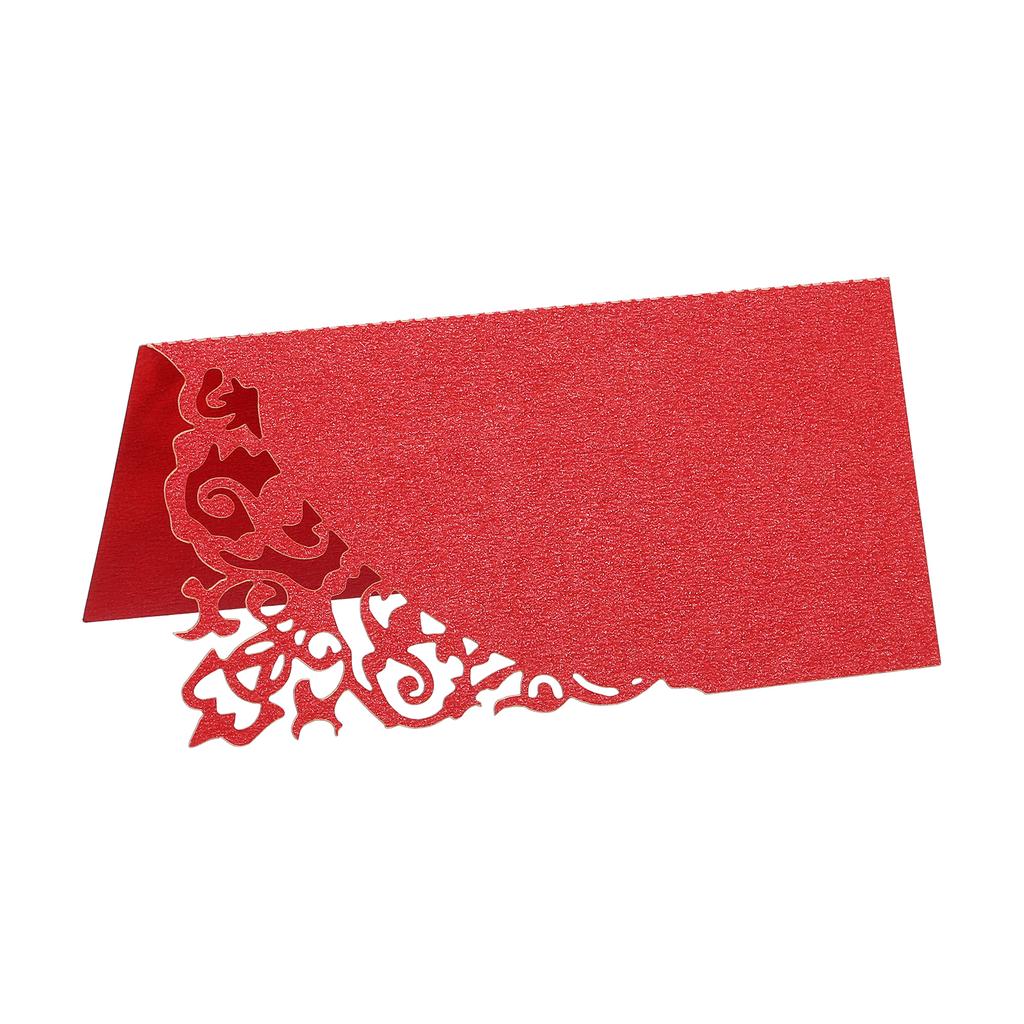 50pcs Table Name Place Cards 3.9 x 3.9" Favor Decor Hollow Design Seat Blank Card for Wedding Party Seating Place Cards