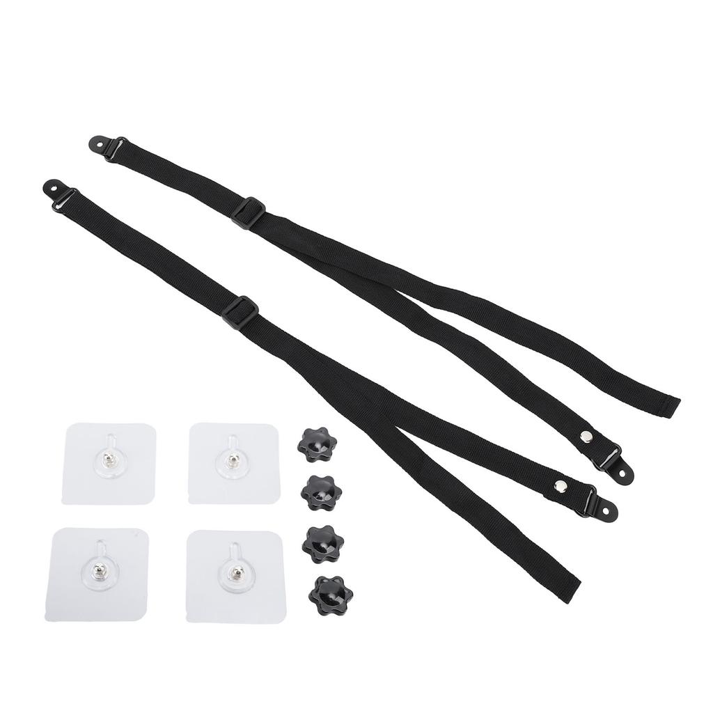 2 buc. Curele de siguranță reglabile pentru TV Ancore de mobilier adezive anti vârf pentru ecrane plate de protecție pentru copii