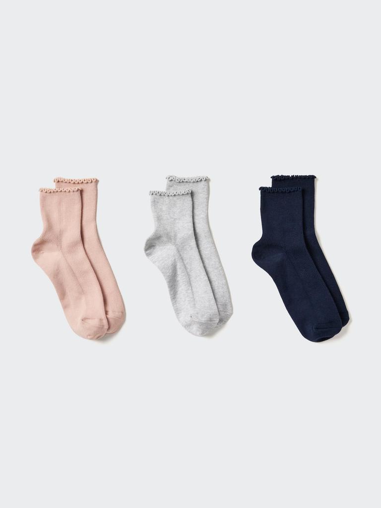 Uniqlo Japan Regular Socks  3 Pairs  Crew Mellow 
