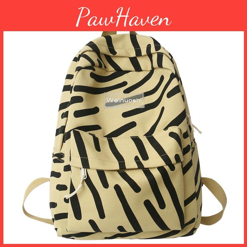 Stripes Zebra Unisex Student Daypack With Laptop Pocket For School And Commute