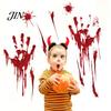 PVC Wall Decal Halloween Blood Handprints/Footprints Stickers, Removable Decals, Spooky Waterproof Damage-free Window DIY Decoration for Living