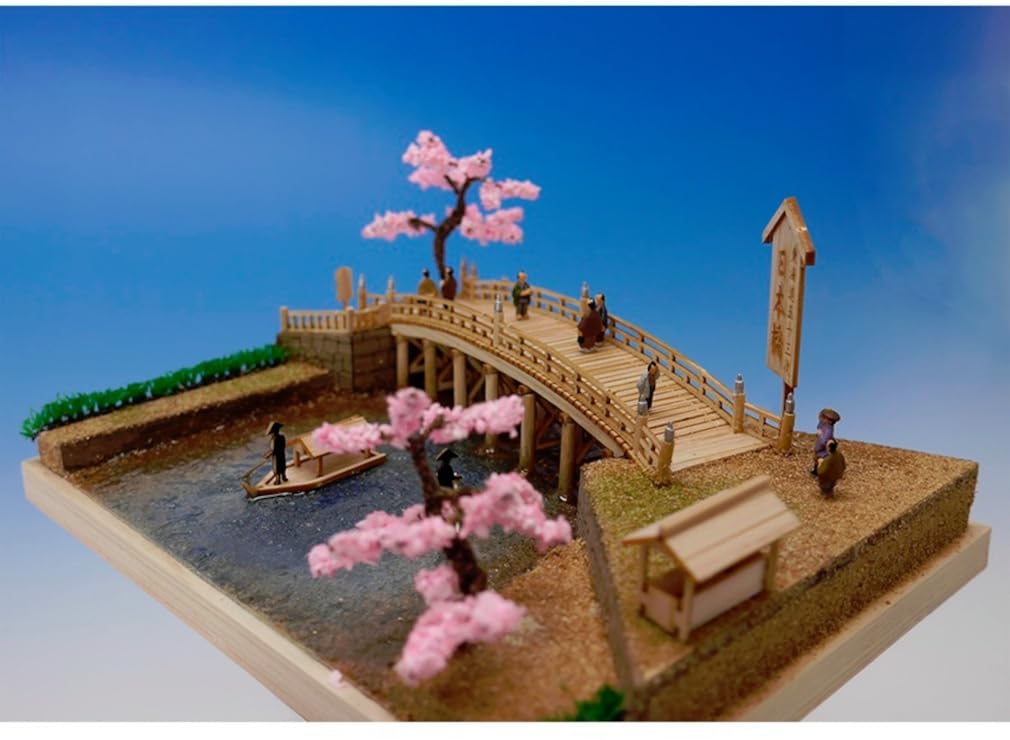 Woody Joe Stations of the Wooden Model Assembly Kit Fifty-three Tokaido Nihonbashi, (Diorama)