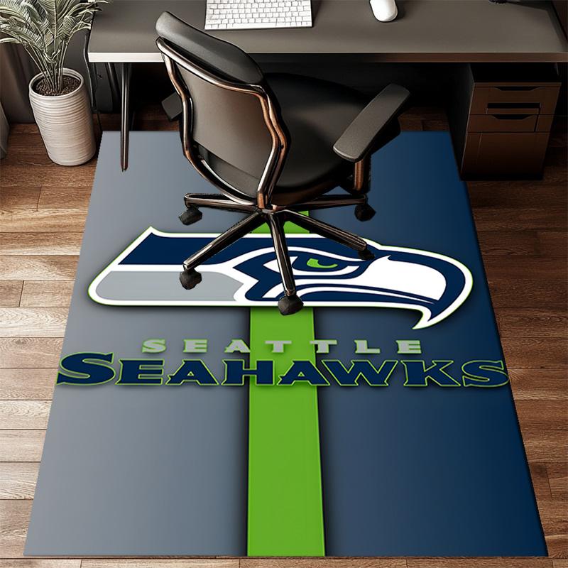 Seattle Seahawks Logo Rug Game Carpet, Floor Mat for Bedroom Living Room Entryway Rug, Home Decor Idea Gift for Christmas Birthday