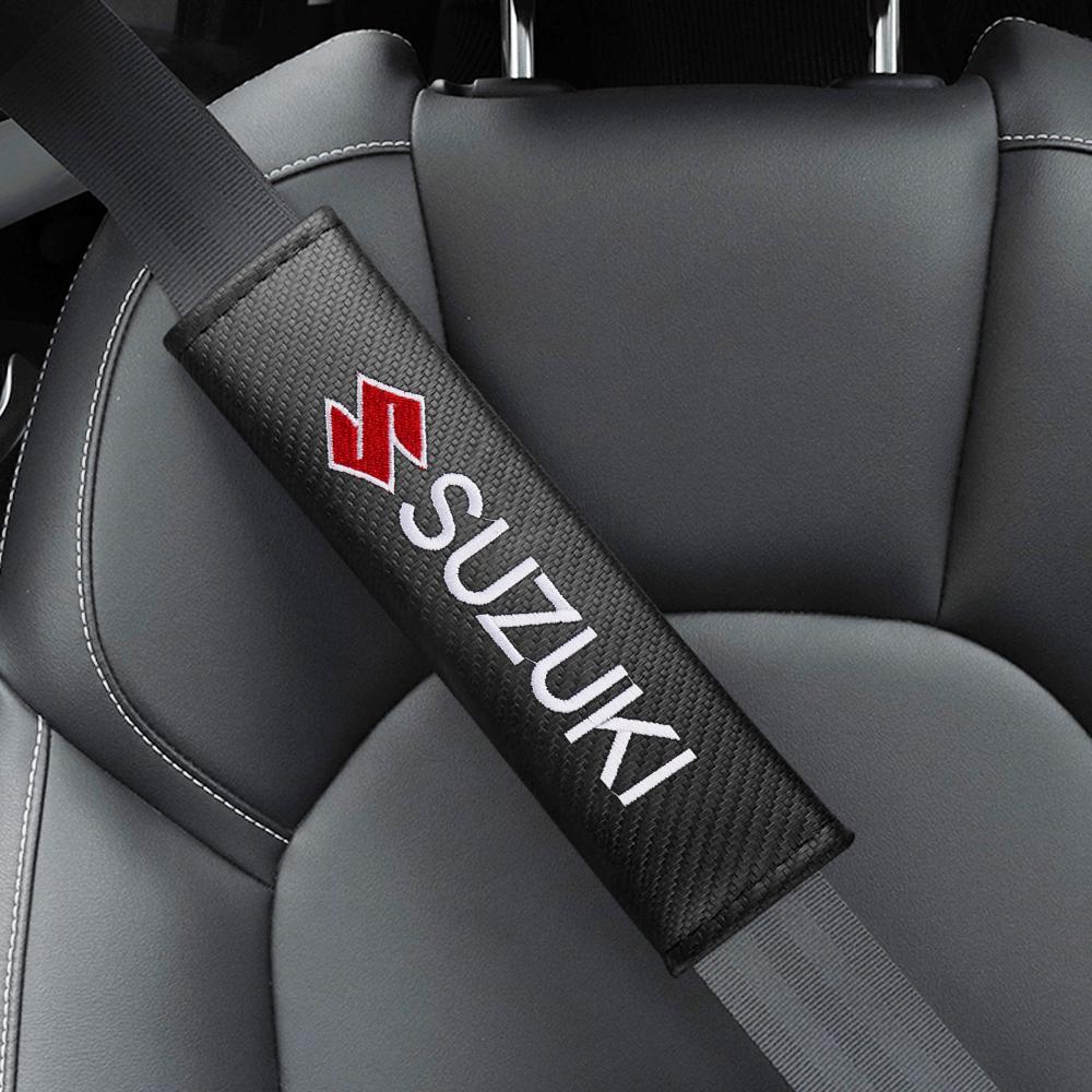 1/2pcs Seat Belt Covers Auto Seat Shoulder Guard Pad For Suzuki Samurai Ltz 400 Vitara Gsr 600 SX4 Jimny Escudo Swift Strom Alto