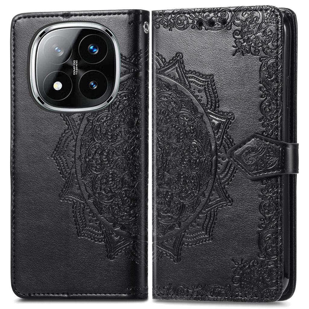 For Xiaomi Redmi Note 14 Pro 5G/Poco X7 5G Wallet Case Mandala Flower Leather Phone Cover Stand View