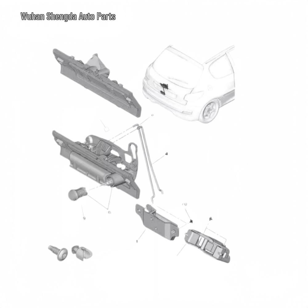 Peugeot 206/207 & Citroen C2 Electric Tailgate Handle Assembly, OE: 8726Z6