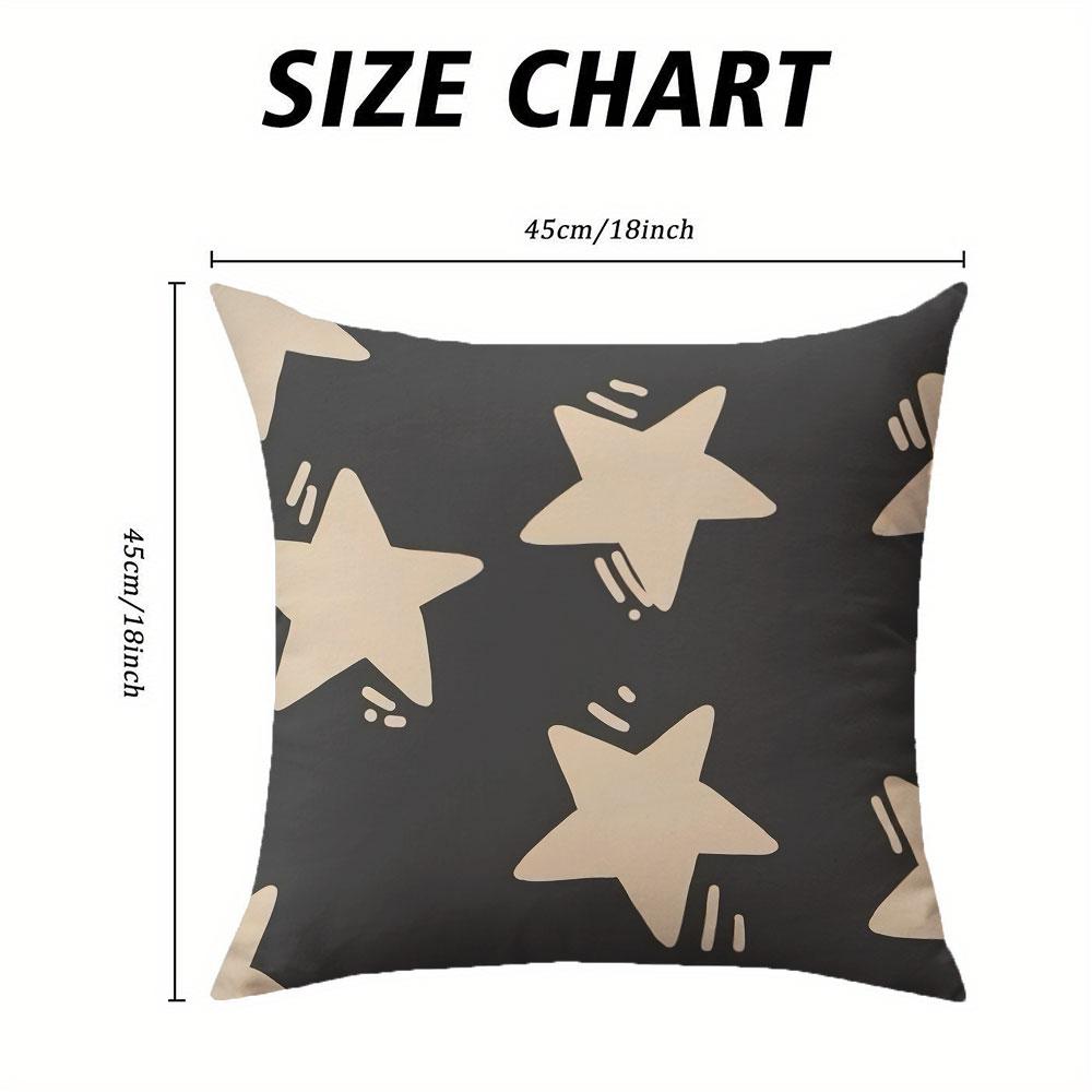 Retro Star square Jacquard Pillow Cover for Sofa Office Waist Cushion Cover Home Decorative Pillowcase