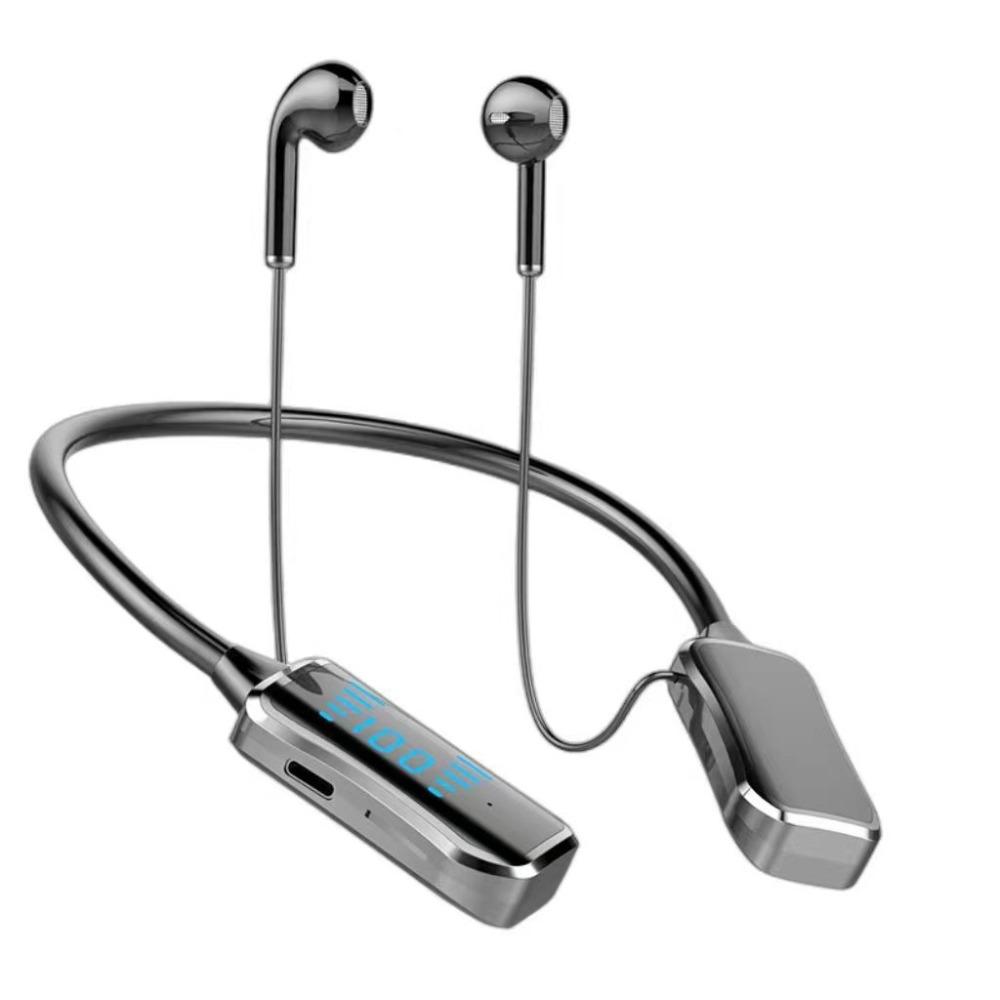 LED Display Neckband Headset Stereo Sound Bluetooth Earphone New In Ear Headset Gamer