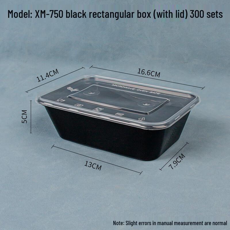 

Commercial Rectangular Disposable Plastic Food Containers with Lids