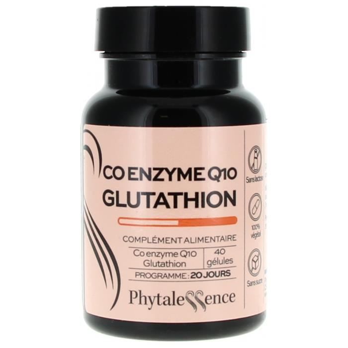 Phytalessence Co Enzyme Q10 Glutathion Programme 20 Jours - 40 Gélules