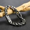 Personalized Fashion Men's Titanium Steel Bracelet, Creative Retro Lace Stainless Steel Bracelet Jewelry
