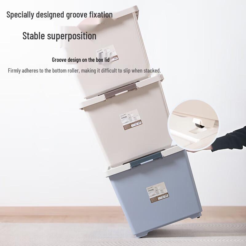 Chahua 50L Plastic Storage Box with Wheels