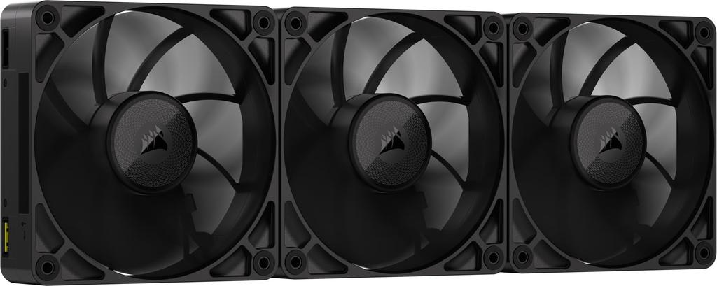 CORSAIR iCUE LINK RX120 MAX Starter-Kit 120mm PWM PC-Gehäuselüfter 30mm Dick Triple Pack (iCUE LINK System Hub enthalten) Schwarz CO-9051042-WW