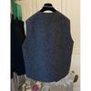 Elegant and Chic Sleeveless Woolen Vest for Women, Autumn Loose Fit Waistcoat Jacket with Noble Style