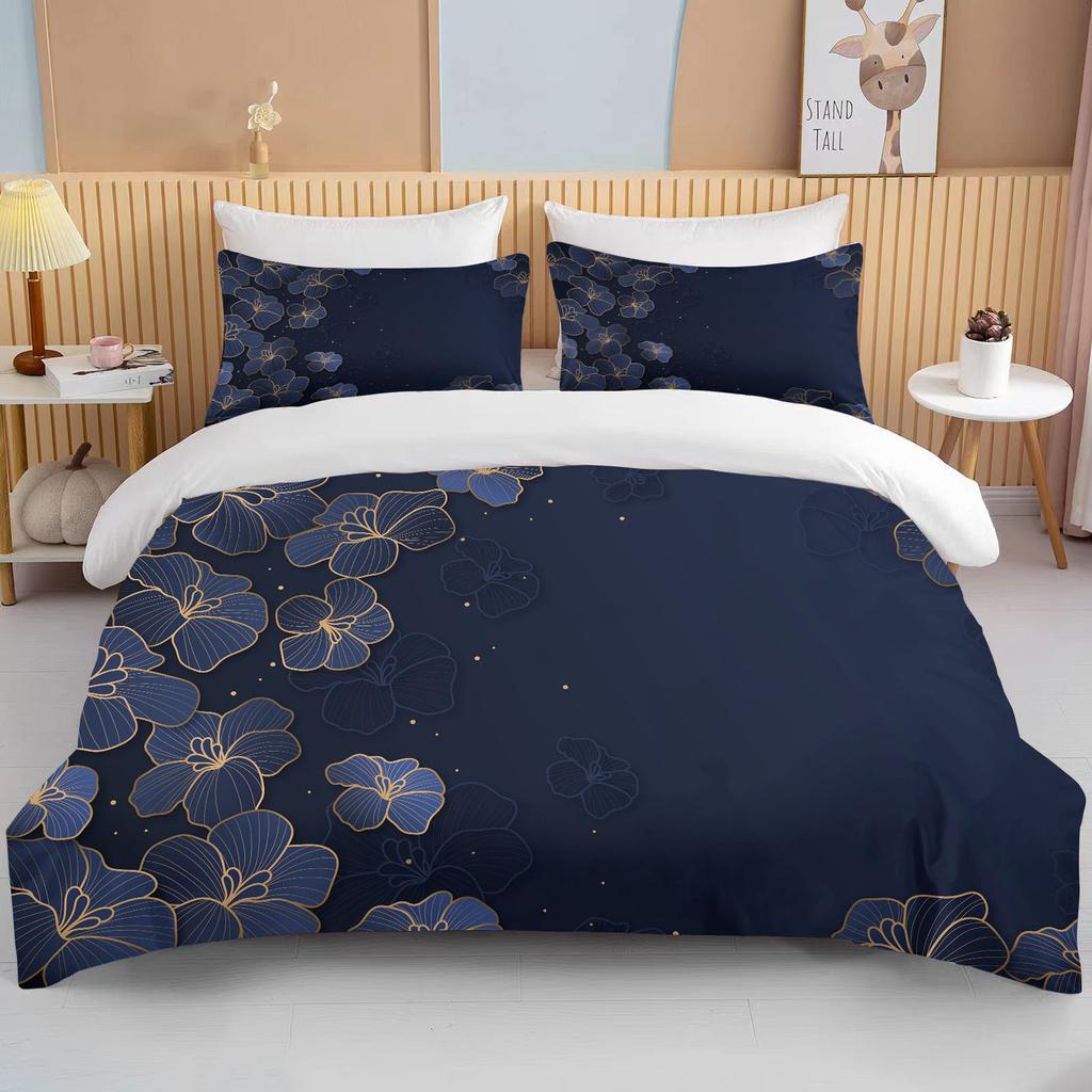 Botanical Flower Double Bed Duvet Cover Bed European Bedding Sets Home Textiles Luxury Pillow Cases Bedroom Bedding Sets