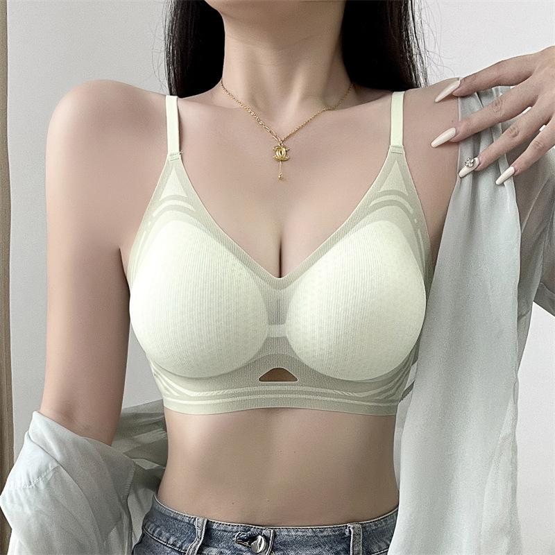 Non-marking Summer Cool Feeling Outside Expanding U Back Underwear Top Support Anti-sagging Side Breasts Bra