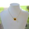 Charm Jewelry Princess Pearls Flower Pendant Chain Sunflower Necklace Gold Plated
