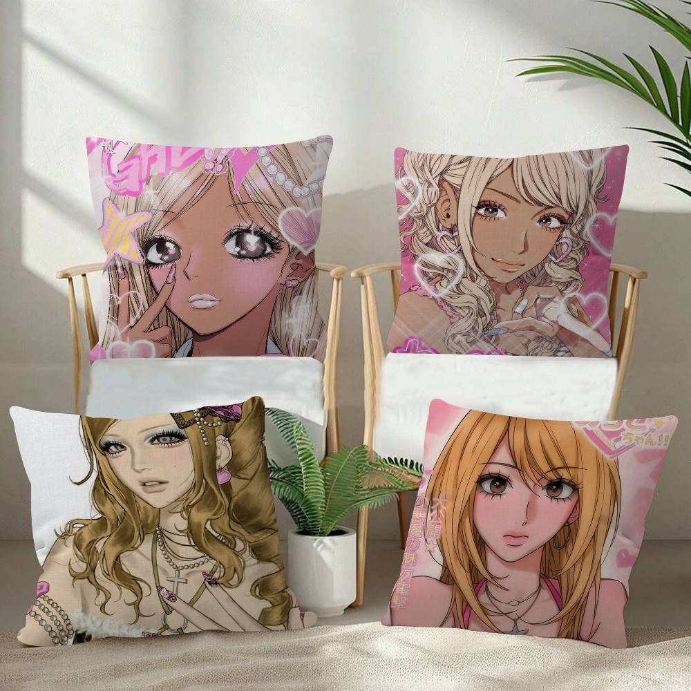Anime GGyaru Gyaru Girls   Personalized Pillow Dust Cover Bedroom Kids Party Decoration Pillowcase Birthday Children Gift