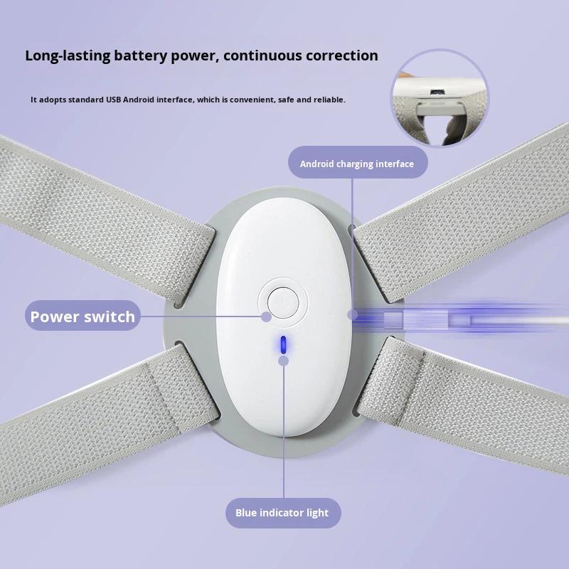 Smart Vibration Reminder Posture Correction Band Open Shoulder Invisible Design Prevents Neck Forward Tilt Straightens Back