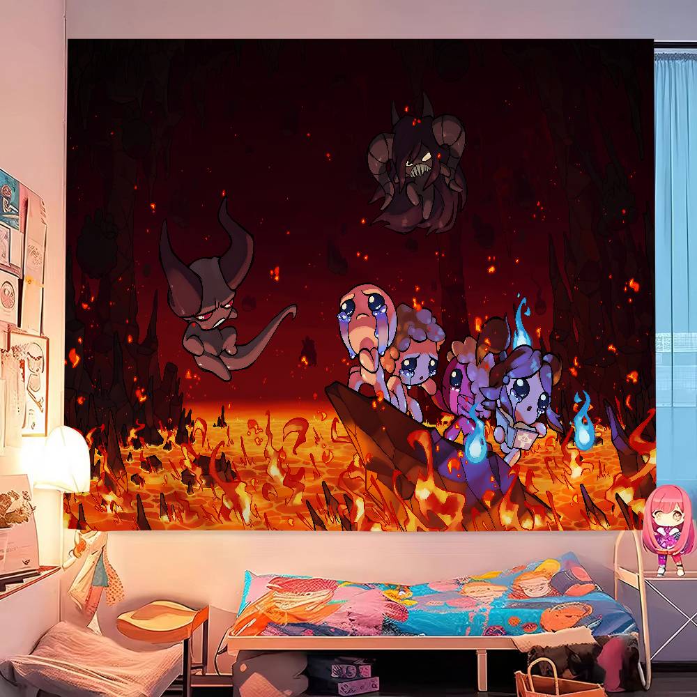 El Binding Of Isaac Tapiz de Pared Grande Impreso Decoración para Colgar en la Pared Decoración del Hogar Manta