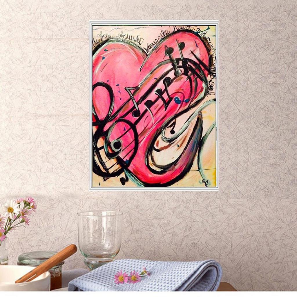 huacan DIY Diamond Embroidery Diamond Painting Heart Notes Cross Stitch Mosaic Diamond Picture Of Rhinestones Home Decor