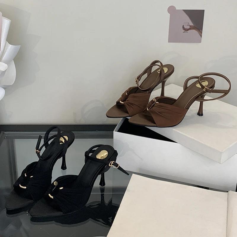 PesstweiFashion Street Style Elegant Thin High Heels Woman Pumps Pointed Toe Slingbacks Stripper Party Dress Shoes