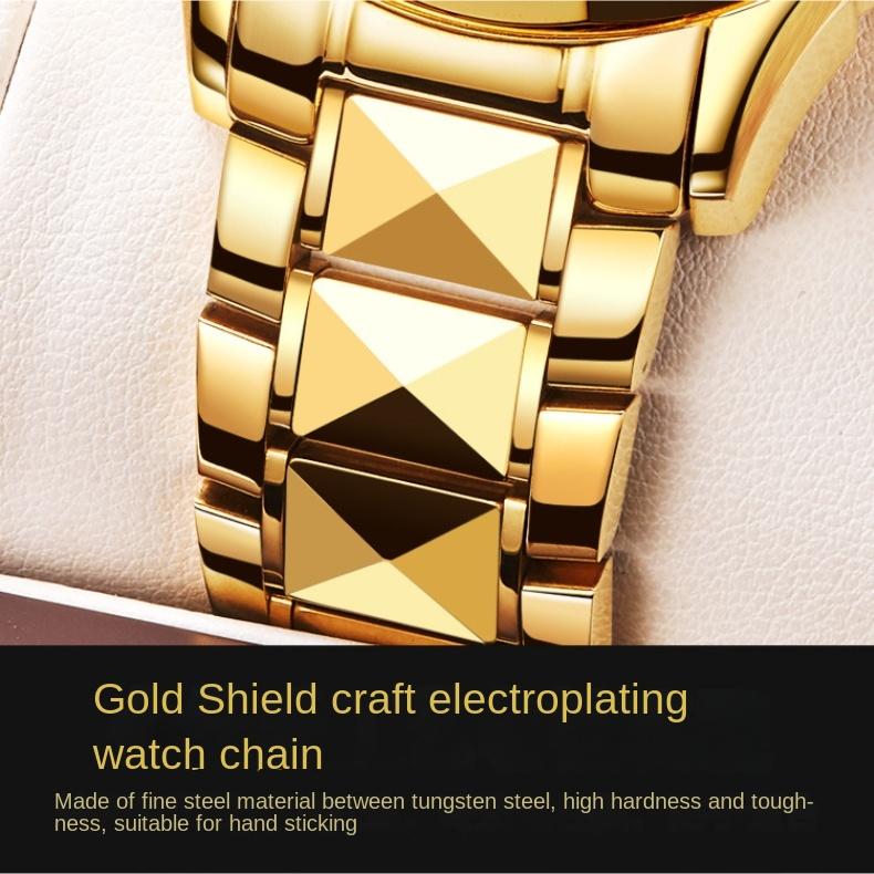 JINSHIDUN Brand Watch Automatic Mechanical Watch Tuhao Gold Dragon Watch Waterproof Glow-in-the-dark Men's Watch