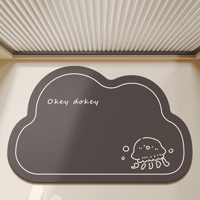

Simple bathroom floor mat Soft diatom mud floor mat Quick-drying water-absorbing anti-skid mat at the bathroom door Diatom mud 40*60cm