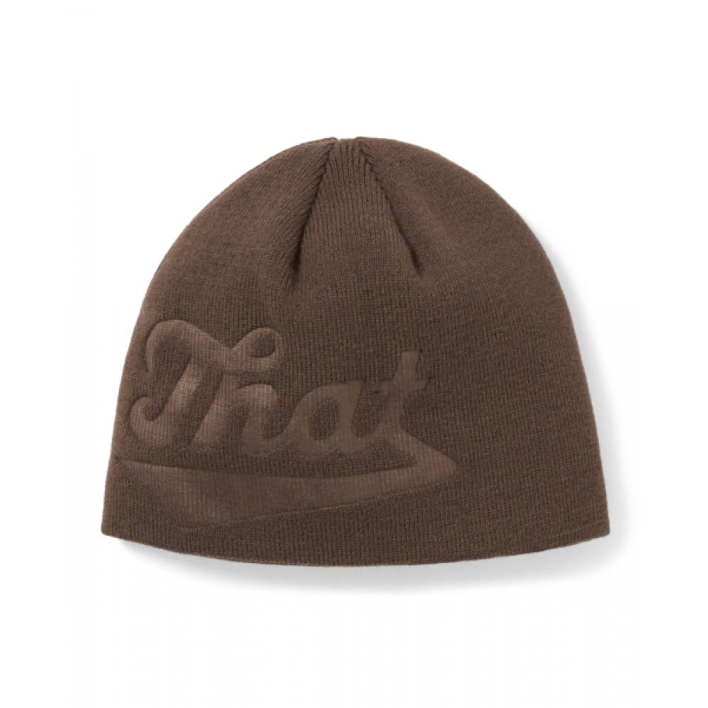 ThisisneverThat Debossed That No Cuff Beanie Brown F