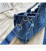Retro Street Trend Canvas Crossbody Bag - Large Capacity Denim Shoulder Bag for College Students and Shopping