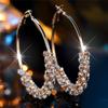 Charm Female Smll Rainbow Round Zircon Stone Hoop Earrings Fashion Gold Color Wedding Jewelry For Women