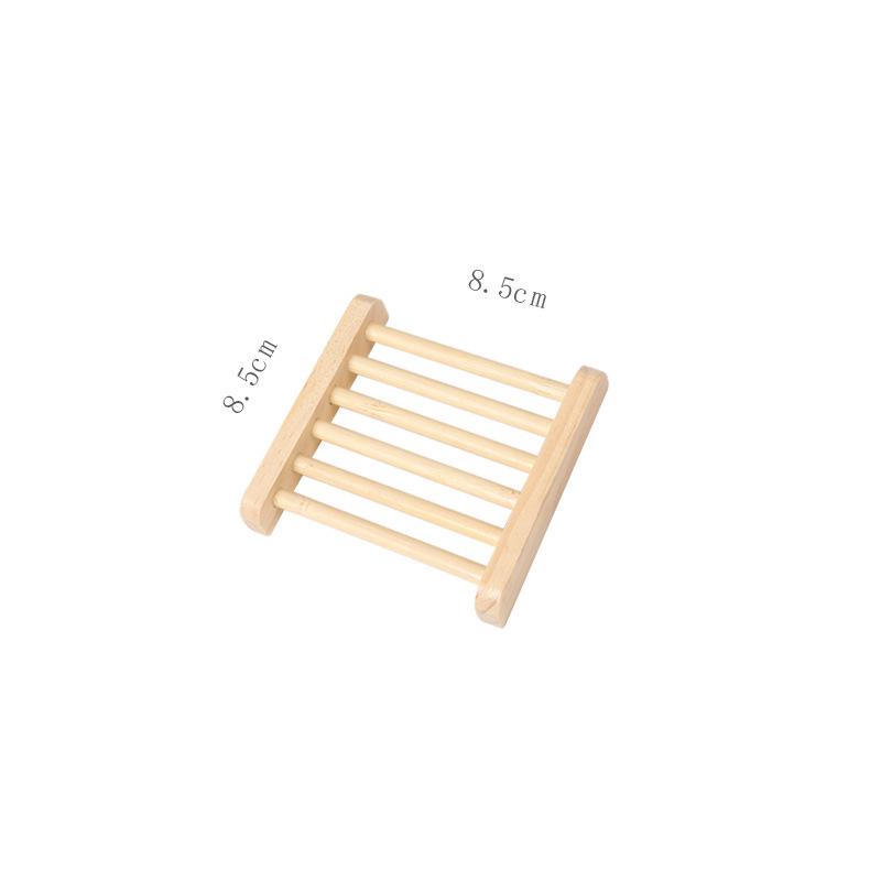 

Carbonized Pine Wood Soap Dish - Hollowed Storage Rack for Home & Hotel Bathrooms