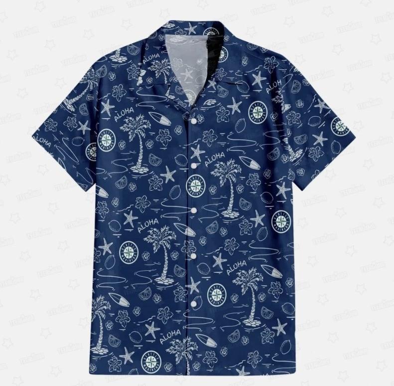 Унисекс Футболка Seattle Mariners Aloha Paradise Гавайская Рубашка XXXXL