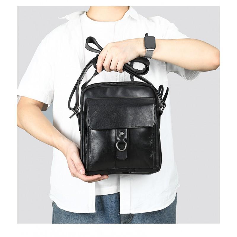New Men's Casual Travel Shoulder Bag Real Leather Top Layer Cowhide High-end Crossbody Work Commuting Small