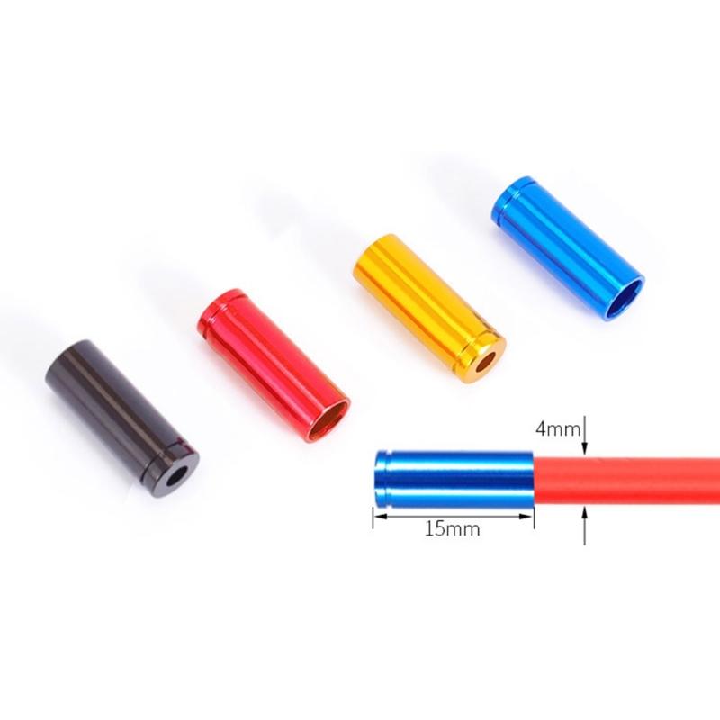 10Pcs/pack Aluminum Alloy Bicycles Brake Cable Cap End Tips Crimp Road Mountain Bikes Cable End Caps Set for Bike Shift