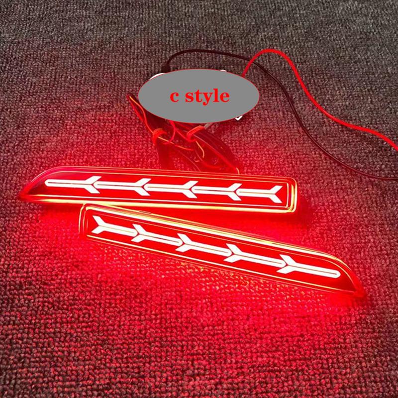 

Пара динамических светодиодных отражателей заднего бампера, вождения автомобиля, тормоза, противотуманной накладки, молдинга, заднего фонаря для Nissan Patrol C style